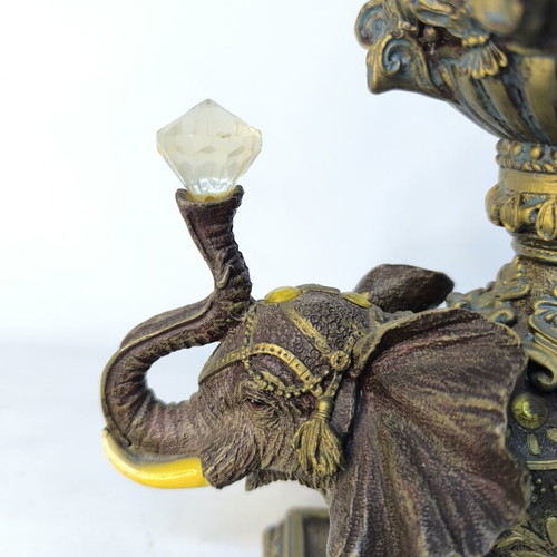 Elephant resin figurine used, candle holder base