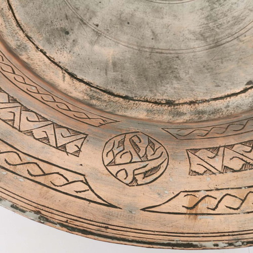 Lingeri plate engraved used, rare, from 1870 wedding era