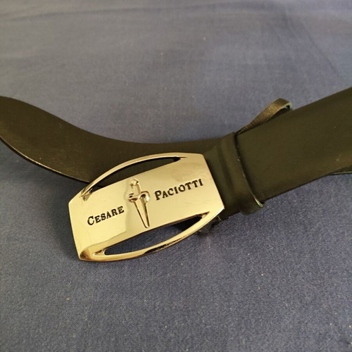 Cesare Paciotti black leather belt like new, size 75