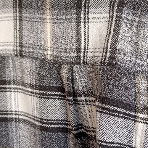 Men's shirt plaid gray white size L like new Peter Luger