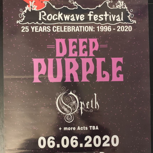 Deep Purple 6/6/20 canceled concert poster used