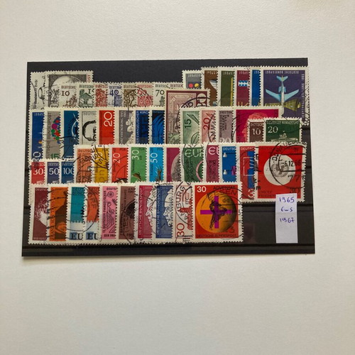 German stamps used, complete series 1965-1967
