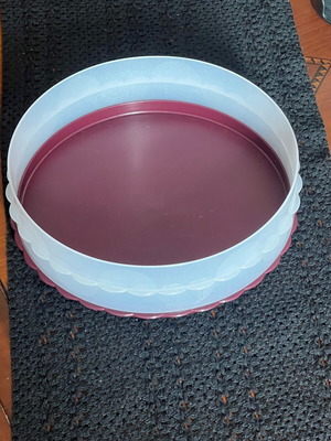 Βάση τούρτας Tupperware μεταλιζέ σαν καινούργια