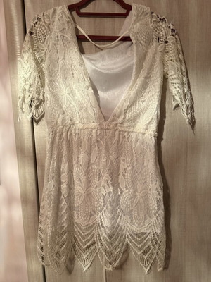 Salopette lace white, like new, size S