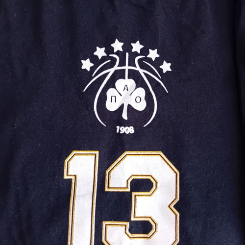 Panathinaikos basketball t-shirt Diamantidis used, size XXL, collectible jersey