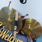 Boston Percussion Crash 16" με splash 12" Turkey και μπαγκέτες σαν καινούργιο