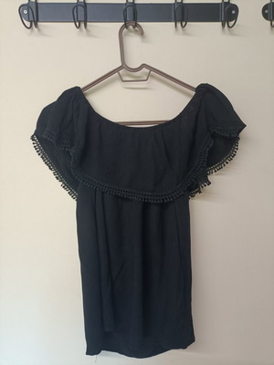 Μπλούζα Stradivarius μαύρη μεταχειρισμένη, μέγεθος medium, καλοκαιρινή