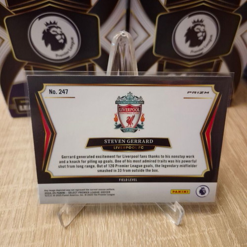 Liverpool Steven Gerrard Purple & Silver Prizm Field Level card new