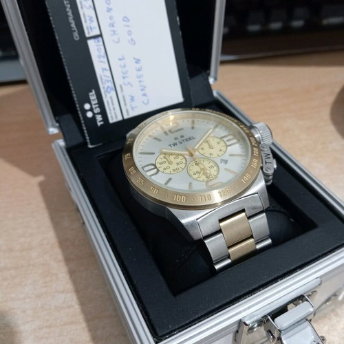 TW Steel Canteen men's wristwatch used, two-tone 45mm