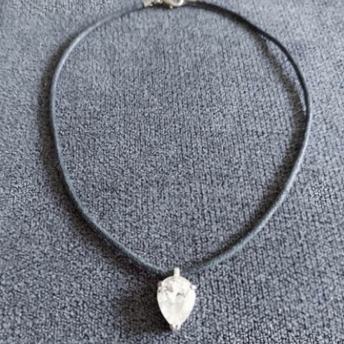 Choker necklaces with ball and zircon, like new, set of three