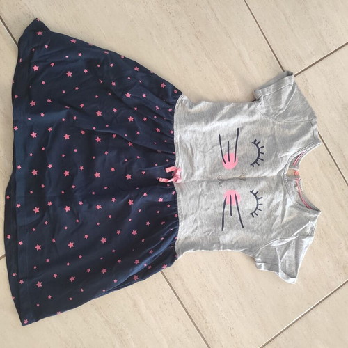 Cool Club Girl Dress 128 cm 7 Years Like New Gray Blue