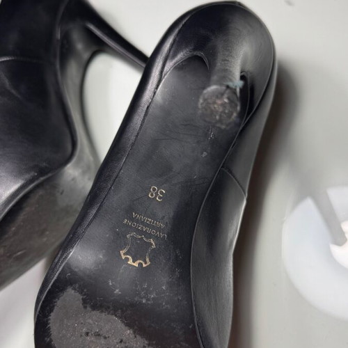 Makis Kotris black leather women's pumps size 38 used