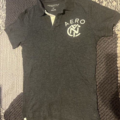Aeropostale polo shirt small used, gray