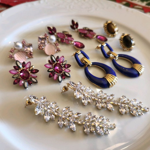 Statement earrings bundle new from gold-plated brass