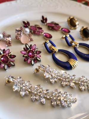 Statement earrings bundle new from gold-plated brass