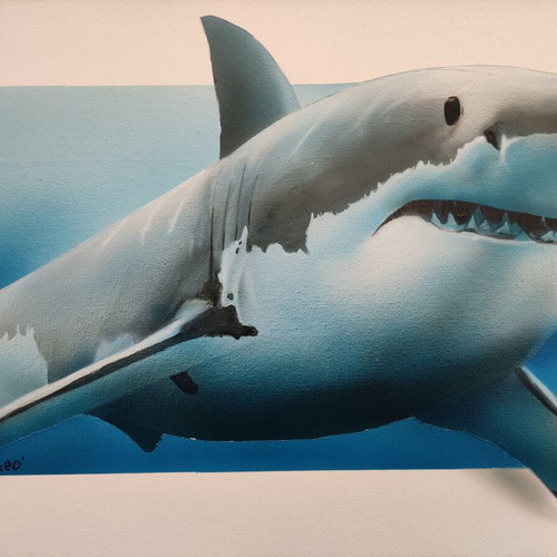 Airbrush painting A3 size hand-painted, like new