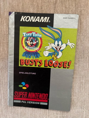 Tiny Toons Nintendo SNES Manual used