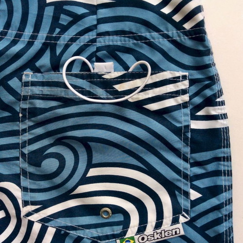 Osklen Men's Surfing Board Swimwear Size S like new, petrol blue