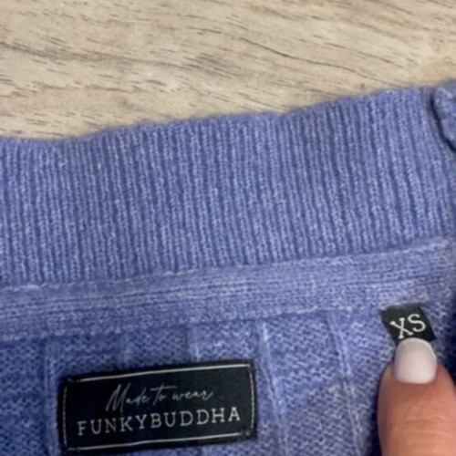 Funky Buddha sweater like new, black and purple, size XS