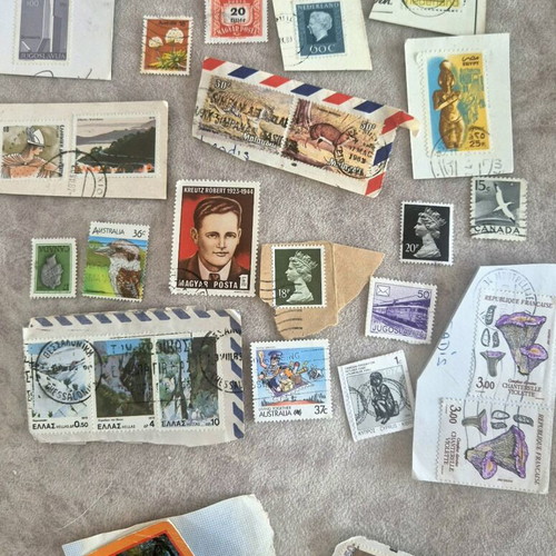 Stamp collection used from around the world