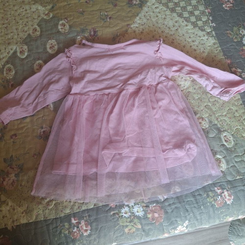 Baby dress with tulle bear design, like new