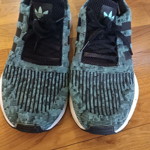 Adidas running shoes size 44 like new, black and white
