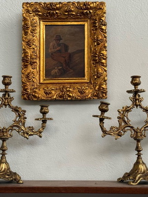 Antique brass candlesticks like new, set of 2