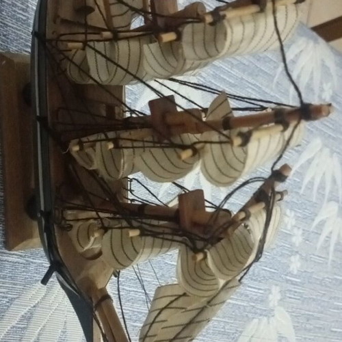 Decorative wooden ship model