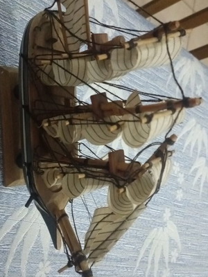 Decorative wooden ship model
