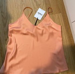 Chaton blouse new satin salmon color size small