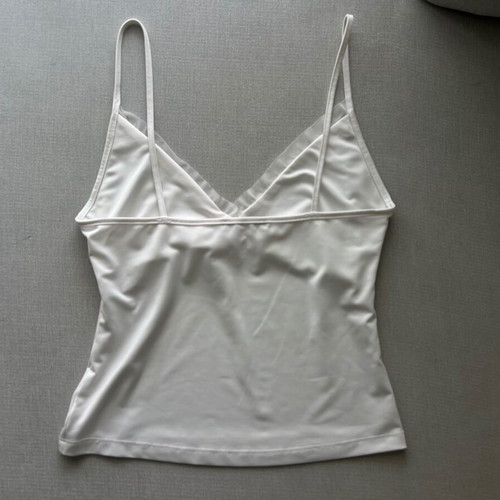 Zara μπλουζάκι άσπρο σαν καινούργιο με διαφάνεια, εφαρμοστό S