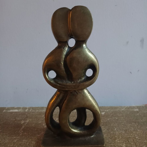 Bronze sculpture 1988, used, signed artwork