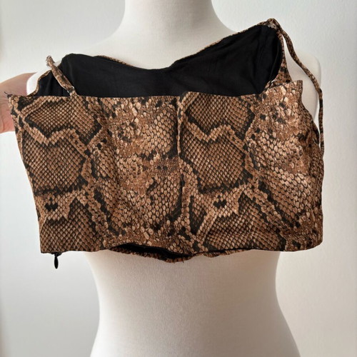 Corset snake print short top Zara like new