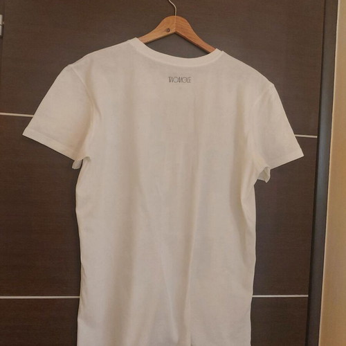 Men's t-shirt used XL white 100% cotton