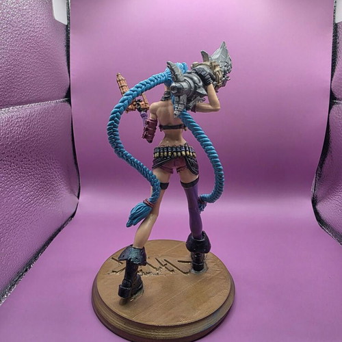 Αγαλματίδιο Jinx από League of Legends καινούργιο, 3D εκτυπωμένο ρητίνη