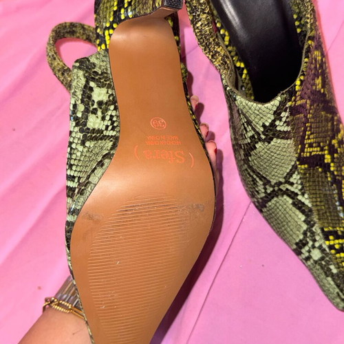 Sfera mules snake print size 39 like new