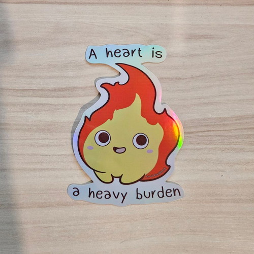 Howl's Moving Castle Calcifer Holographic Handmade Sticker