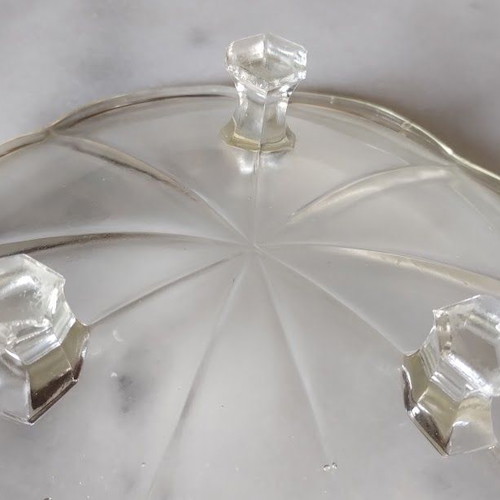 Chippendale Decorative Glass Bowl used, Art Deco style