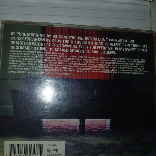 Placebo Without You I'm Nothing CD used, rock