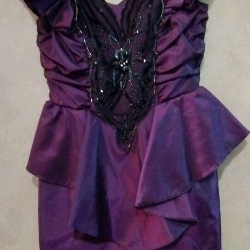 Evening dress with jacket like new, size L, purple