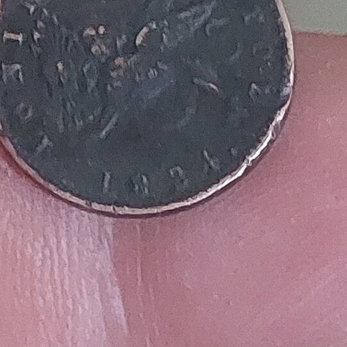 1 Lepto Ionian State 1834 coin used, with damages