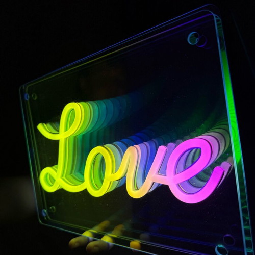 LED Lamp Infinity Mirror Love new decorative 3D effect