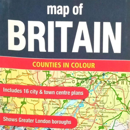 Collins 2004 Map of Britain like new