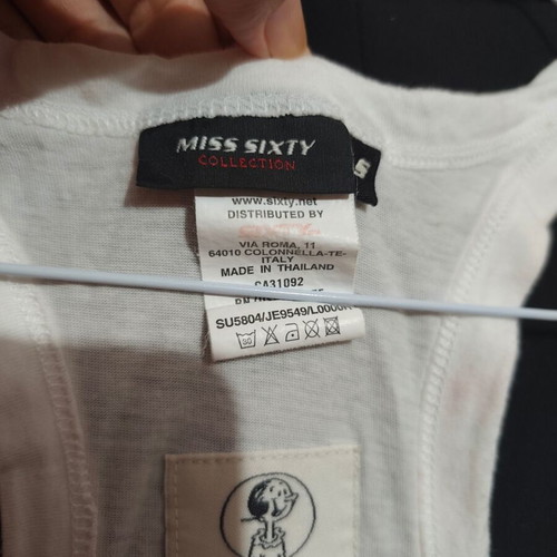 Miss Sixty 2008 numbered vintage tank top with Olive Oyl pop art