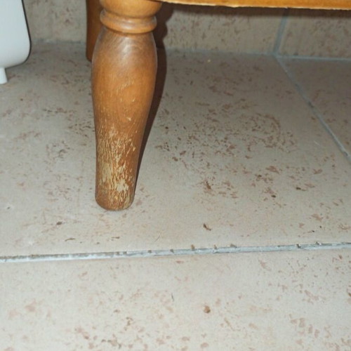 Antique table used with drawer