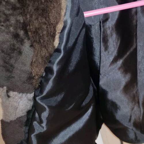 Synthetic Fur Coat medium used, short and warm