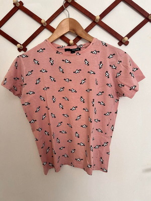 Tally Weijl short sleeve blouse Small used, pink with heart prints