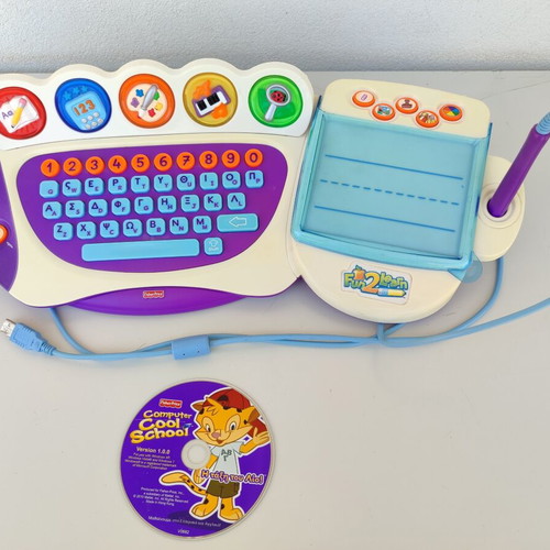 Fisher-Price Fun-2-Learn Computer Cool School like new educational toy