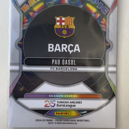 Pau Gasol Kaleidoscopic Barca Panini Prizm 2024/25 like new