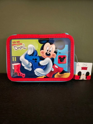 Σχολικό σετ Mickey Mouse με γεμάτη κασετίνα και pastel ξυλομπογιές και μαρκαδόρους καινούργιο